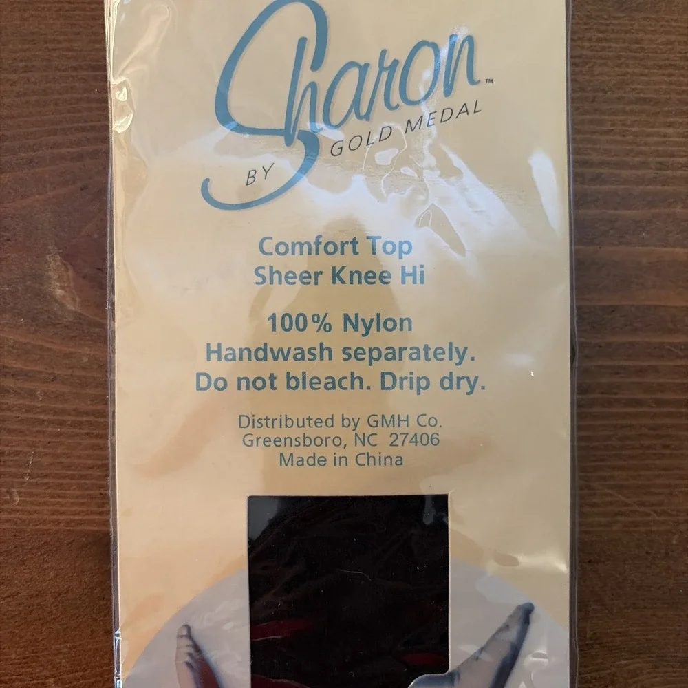 Nylon Knee Highs By Sharon Of Gold Medal, Size 9-11, Black, 1 Pk of 3, Brand New